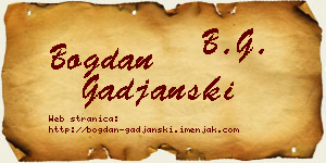 Bogdan Gađanski vizit kartica